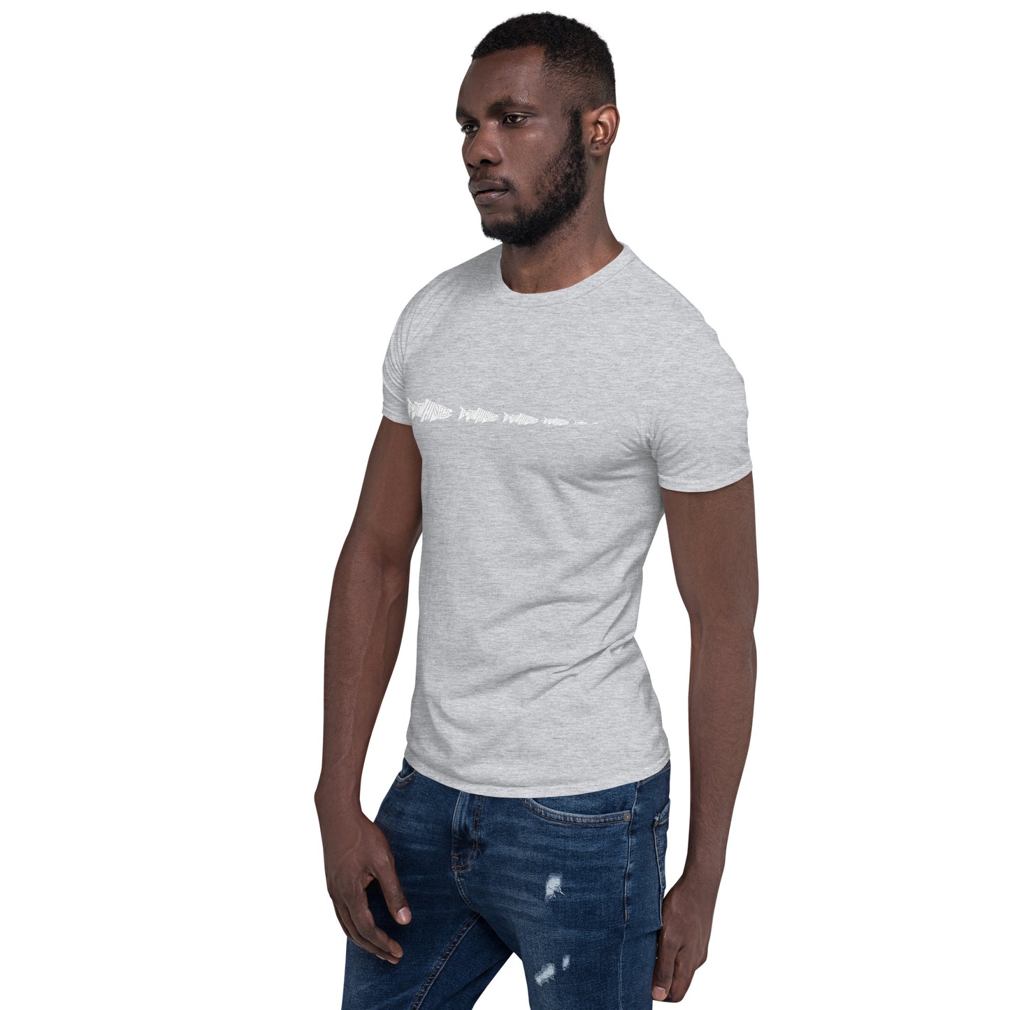 TroutWhistler - Short-Sleeve Unisex T-Shirt | Dark w/ White Multi-Logo