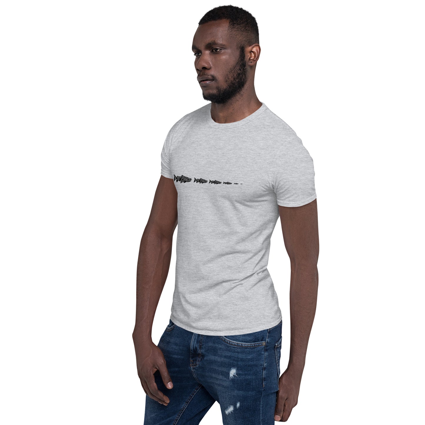 TroutWhistler - Short-Sleeve Unisex T-Shirt | Light w/ Black Multi-Logo