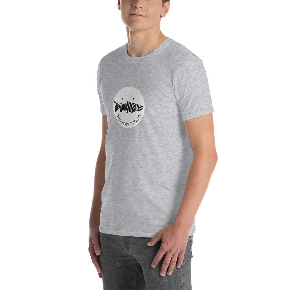 TroutWhistler - Short-Sleeve Unisex T-Shirt | Dark w/ White Round Logo