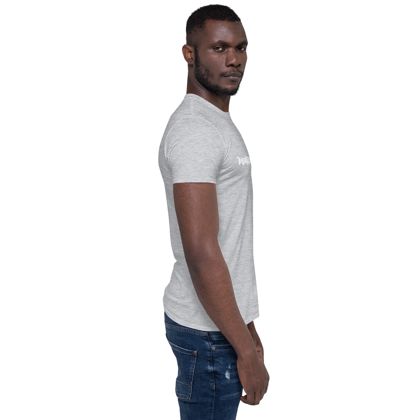 TroutWhistler - Short-Sleeve Unisex T-Shirt | Dark w/ White Multi-Logo