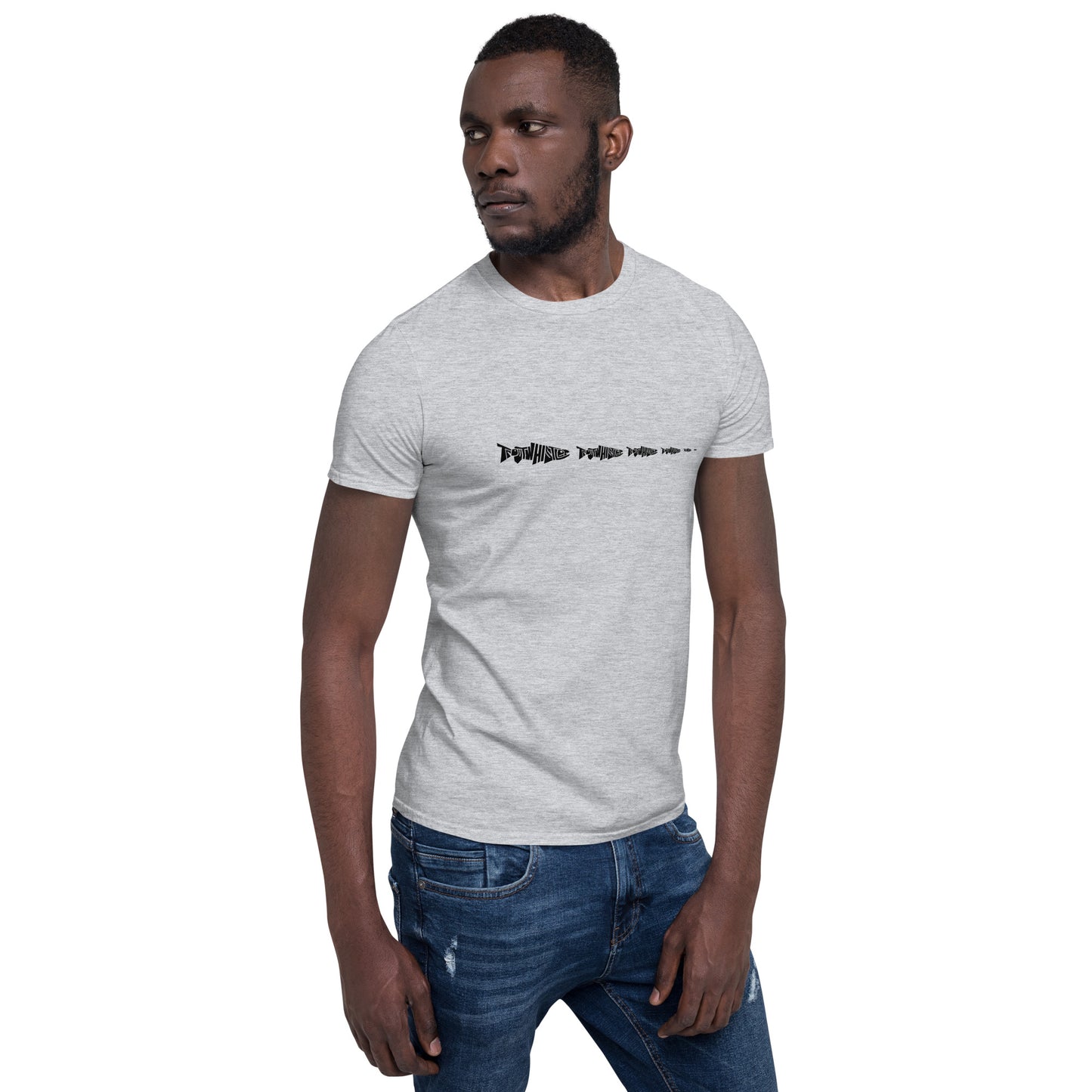TroutWhistler - Short-Sleeve Unisex T-Shirt | Light w/ Black Multi-Logo