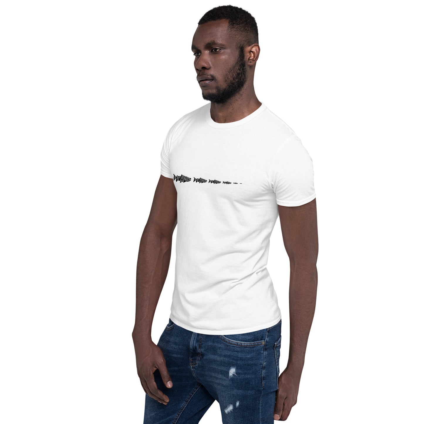 TroutWhistler - Short-Sleeve Unisex T-Shirt | Light w/ Black Multi-Logo