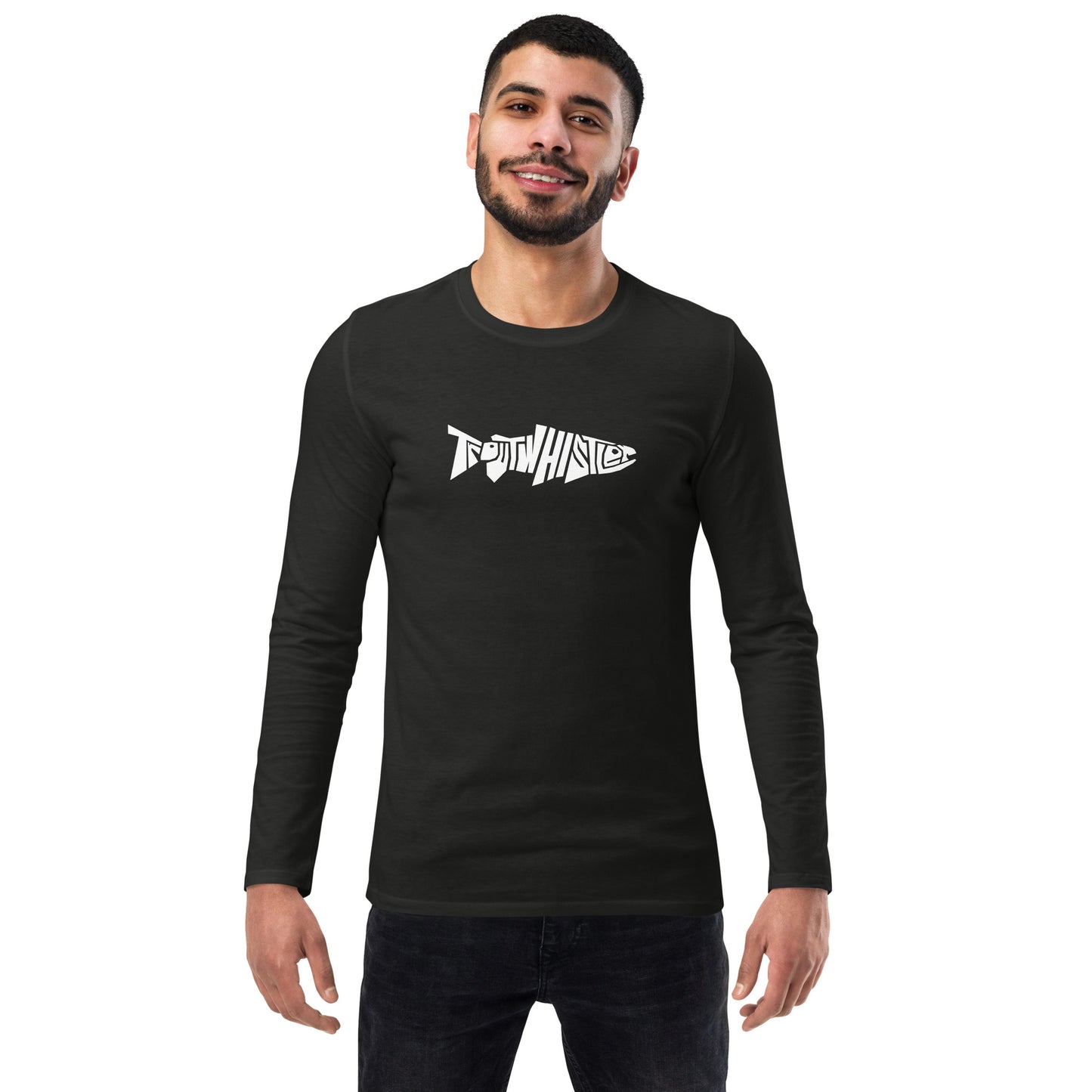 TroutWhistler - Fashion Long Sleeve Shirt | Dark w/ White Logo
