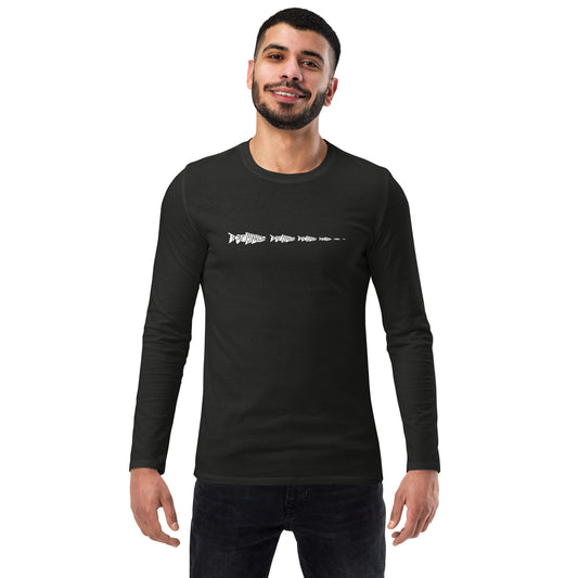 TroutWhistler - Fashion Long Sleeve Shirt | Dark w/ White Multi-Logo