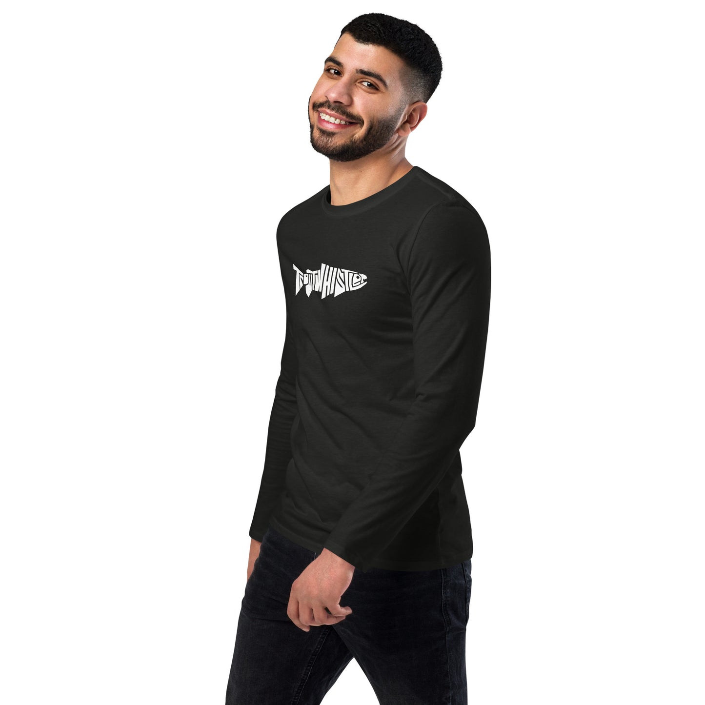 TroutWhistler - Fashion Long Sleeve Shirt | Dark w/ White Logo