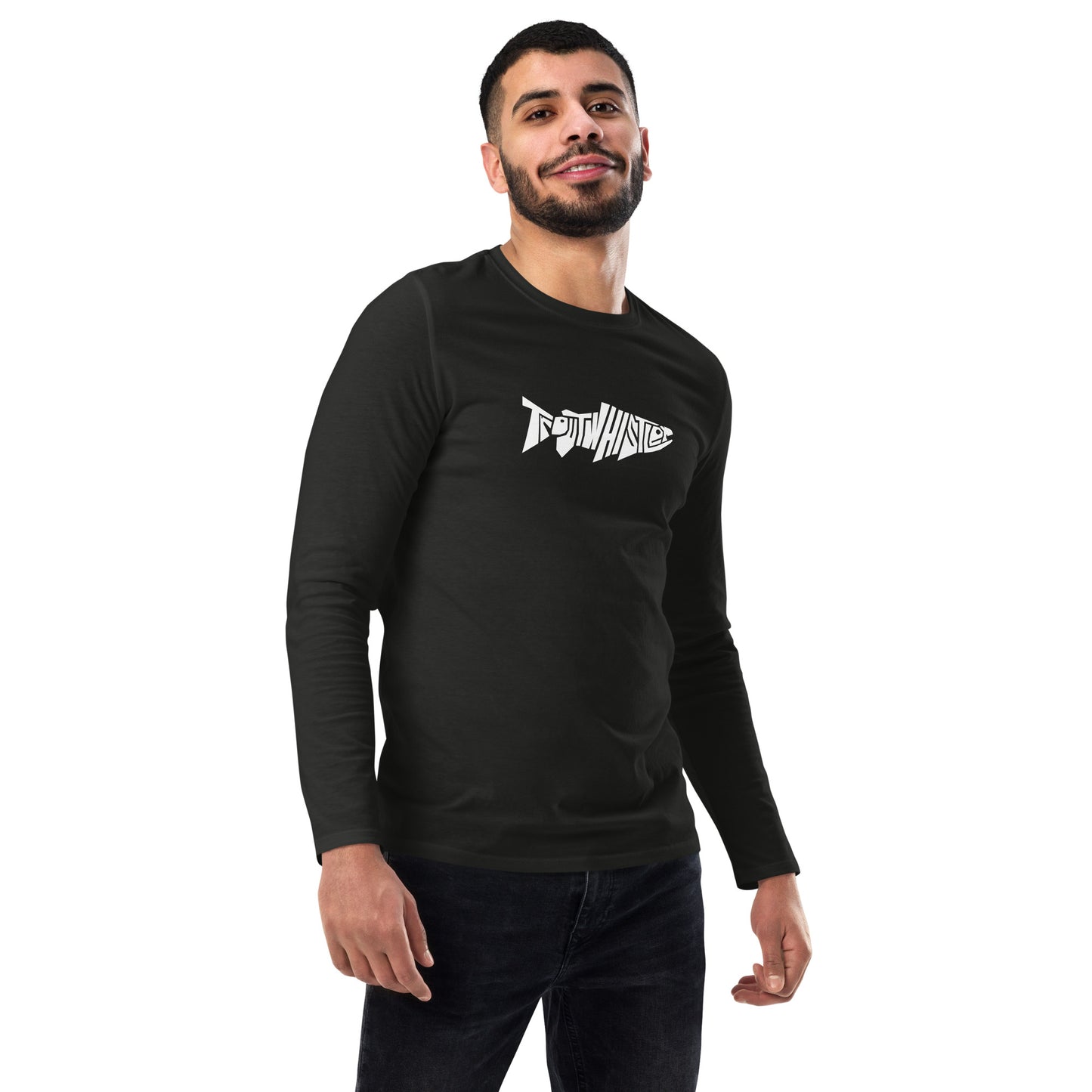 TroutWhistler - Fashion Long Sleeve Shirt | Dark w/ White Logo