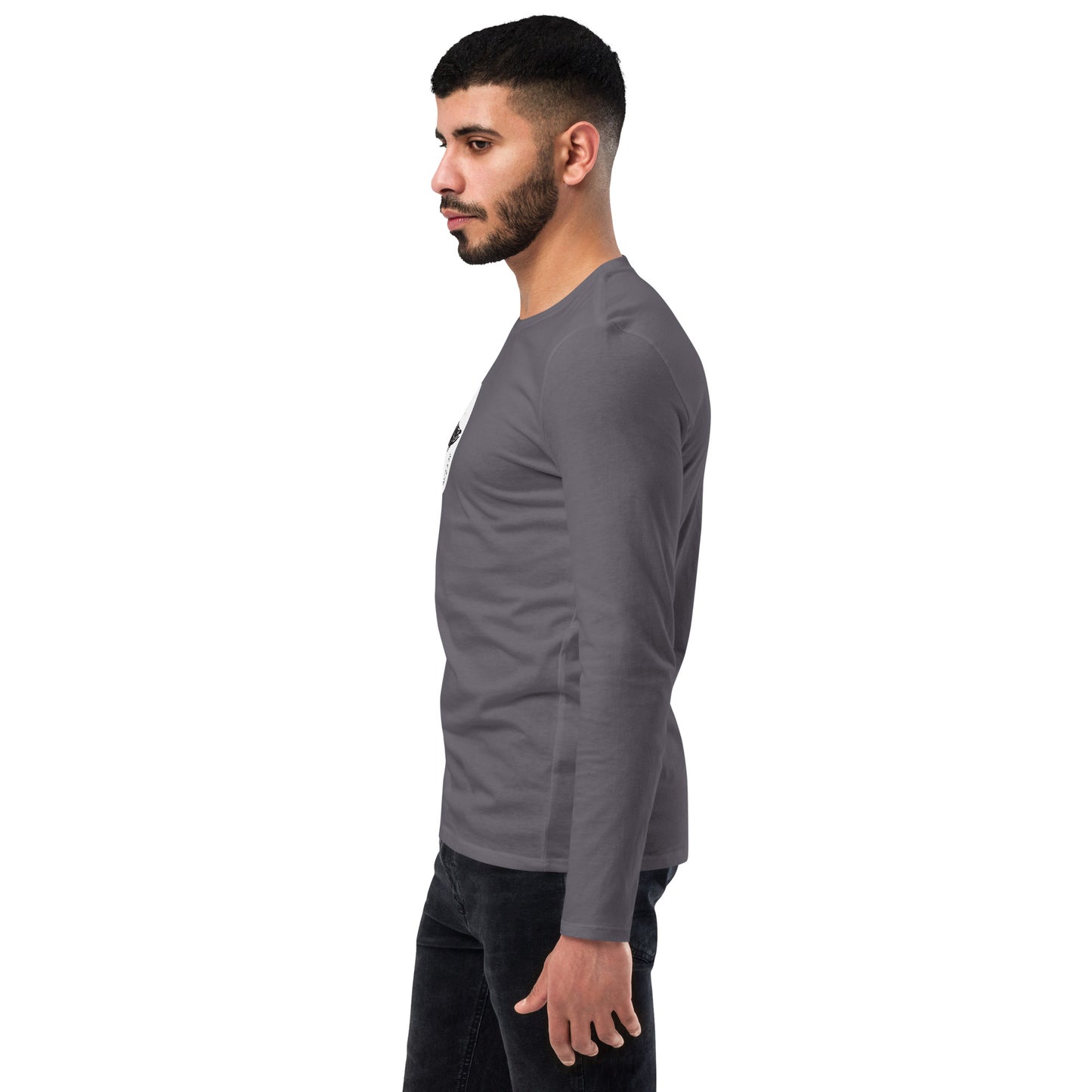 TroutWhistler - Fashion Long Sleeve Shirt | Dark w/ White Round Logo