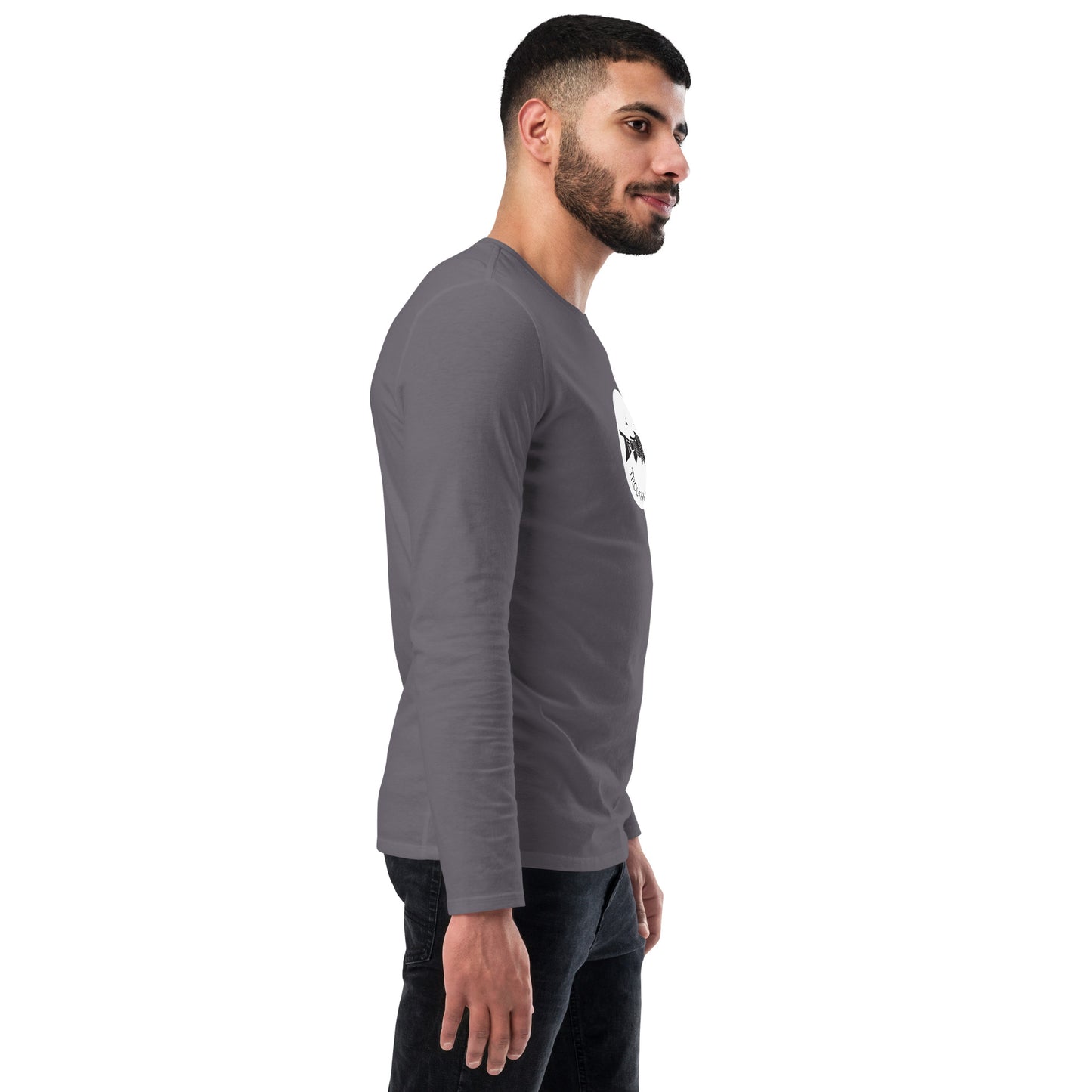 TroutWhistler - Fashion Long Sleeve Shirt | Dark w/ White Round Logo