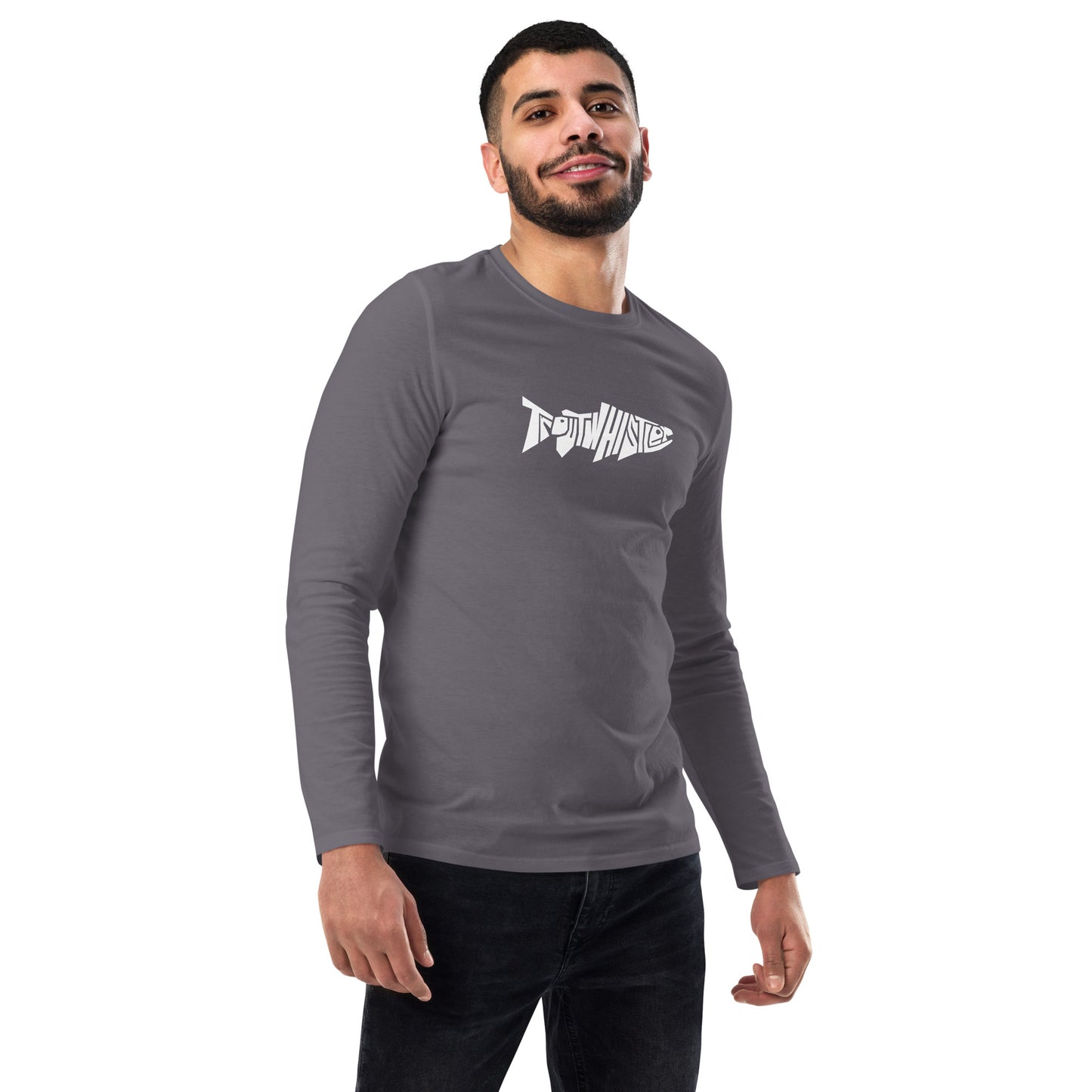 TroutWhistler - Fashion Long Sleeve Shirt | Dark w/ White Logo