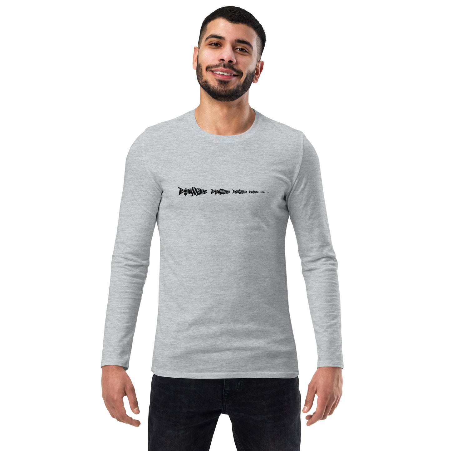 TroutWhistler - Fashion Long Sleeve Shirt | Light w/ Black Multi-Logo