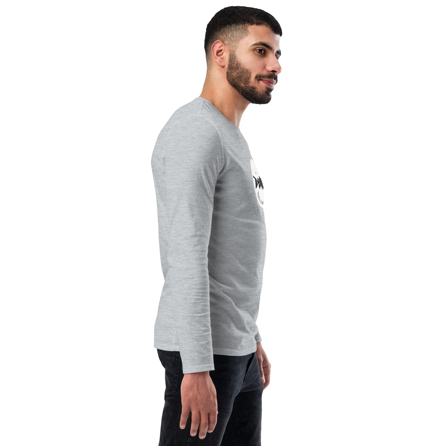 TroutWhistler - Fashion Long Sleeve Shirt | Dark w/ White Round Logo