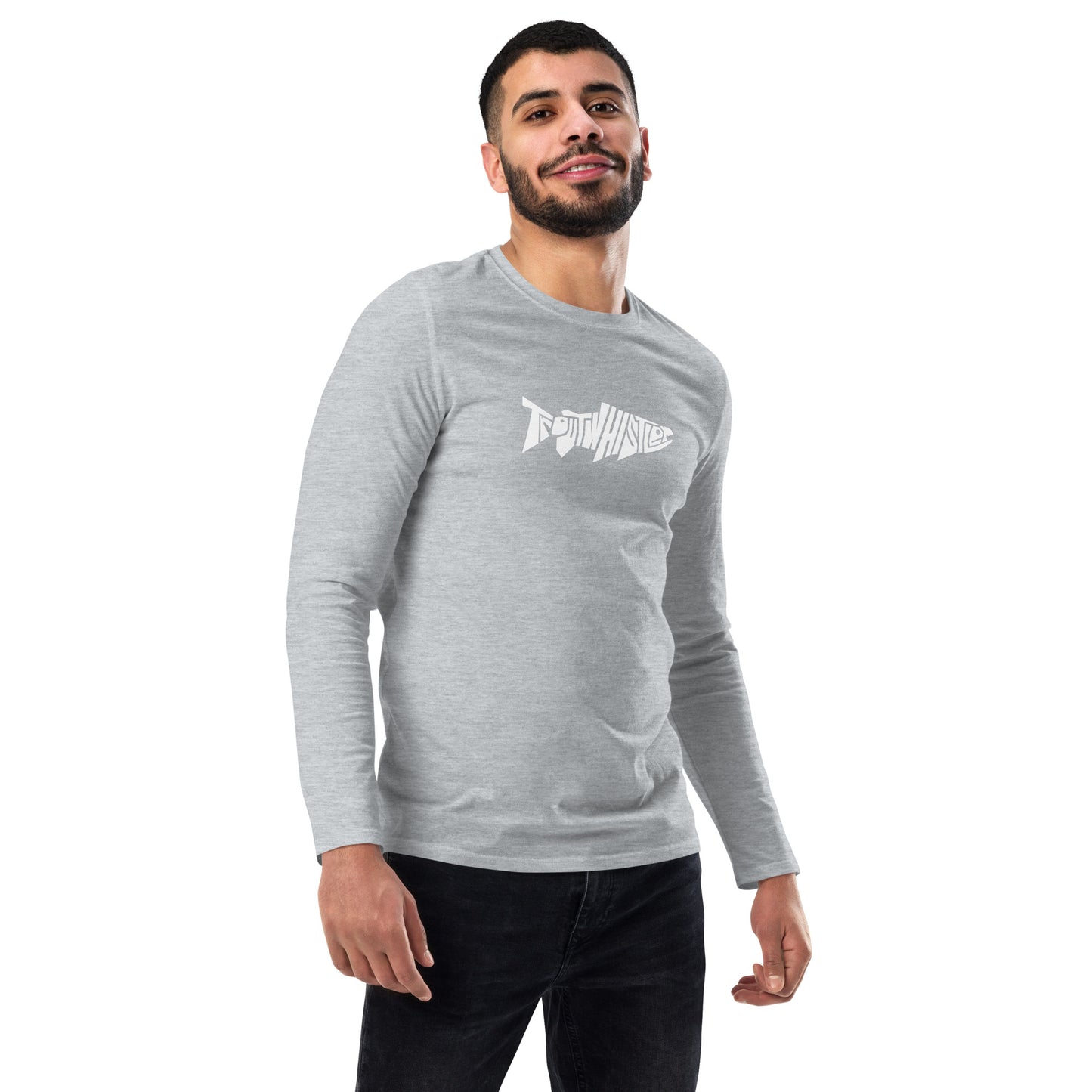 TroutWhistler - Fashion Long Sleeve Shirt | Dark w/ White Logo