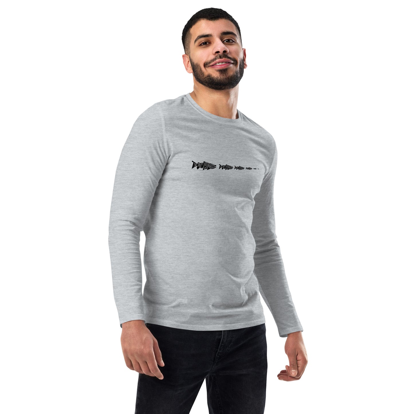TroutWhistler - Fashion Long Sleeve Shirt | Light w/ Black Multi-Logo