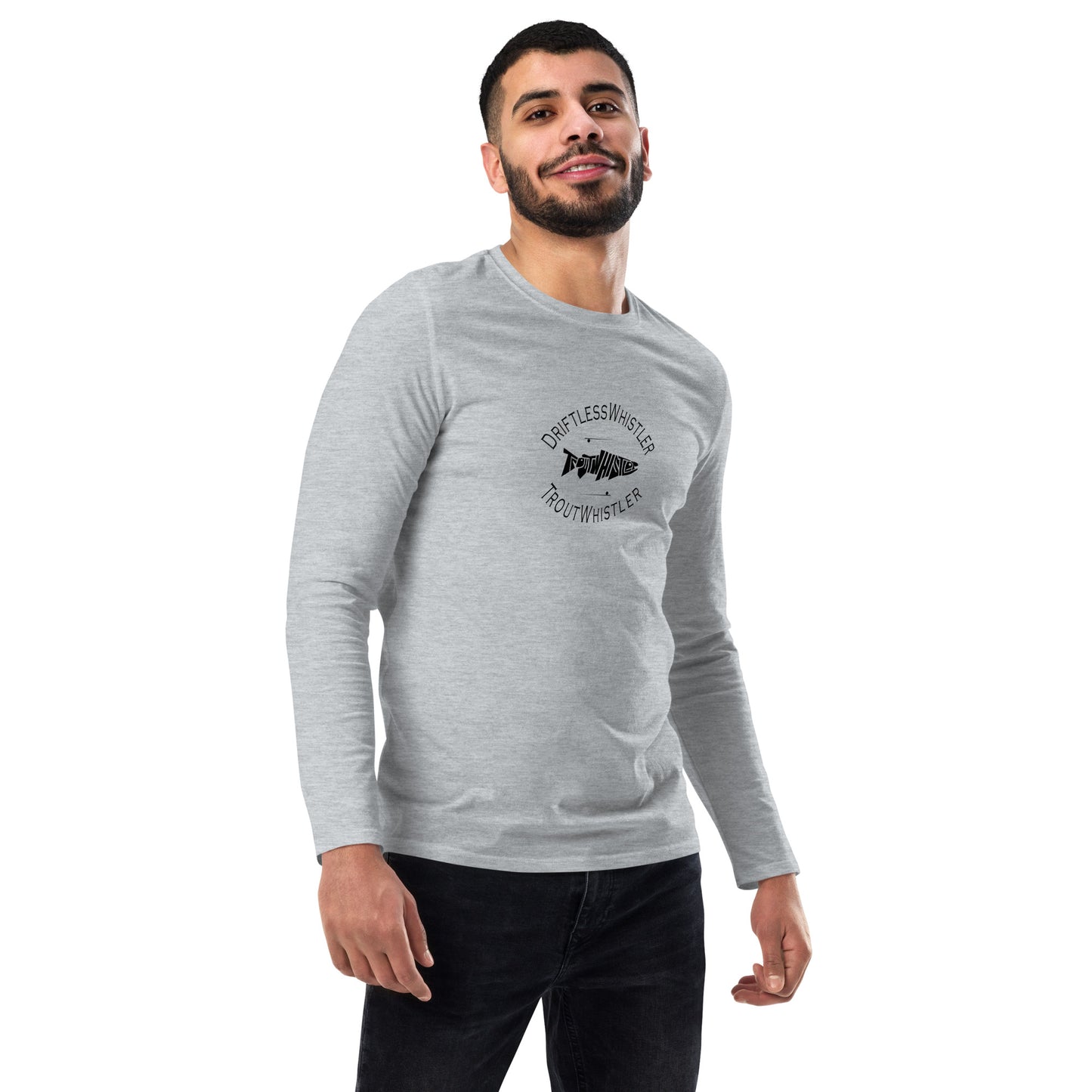 DriftlessWhistler - Fashion Long Sleeve Shirt | Dark w/ White Logo