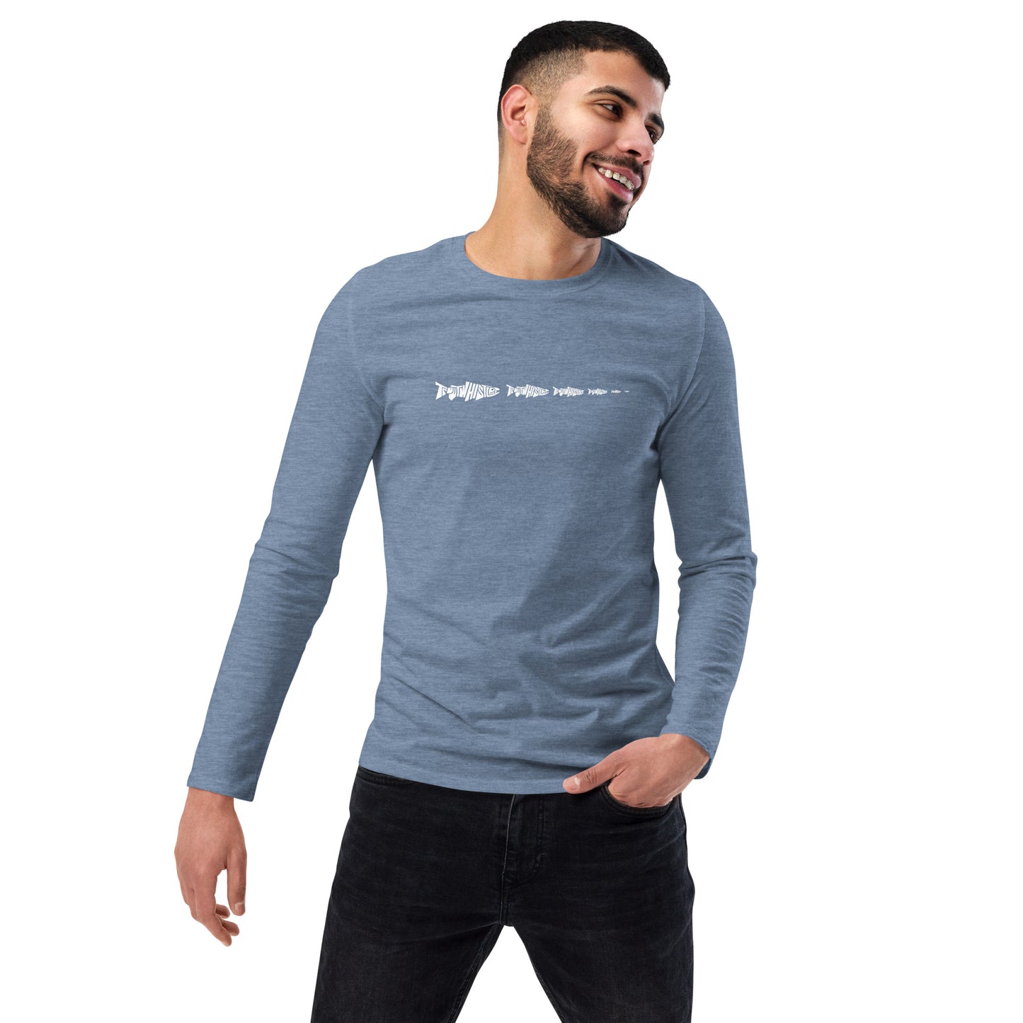 TroutWhistler - Fashion Long Sleeve Shirt | Dark w/ White Multi-Logo