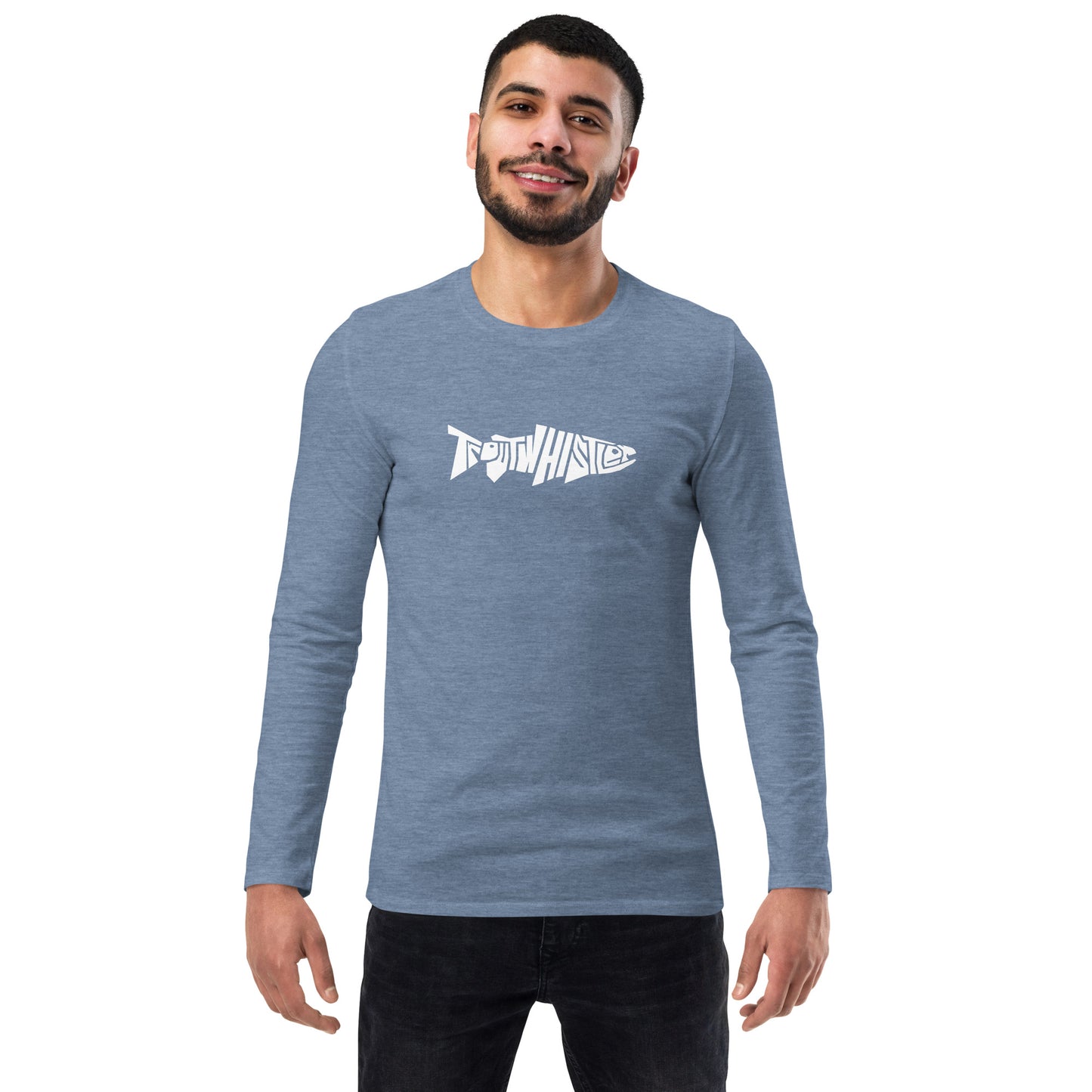 TroutWhistler - Fashion Long Sleeve Shirt | Dark w/ White Logo