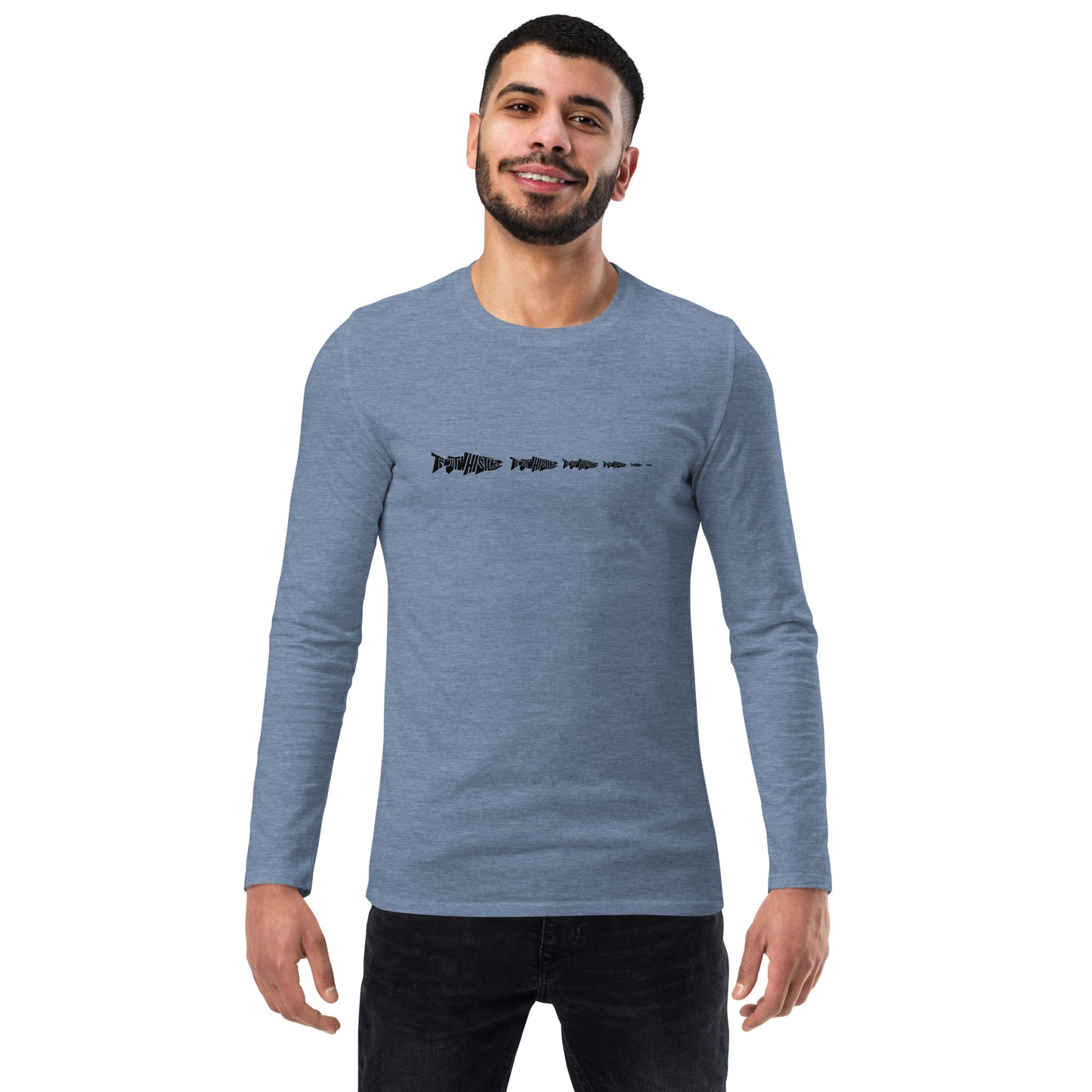 TroutWhistler - Fashion Long Sleeve Shirt | Light w/ Black Multi-Logo