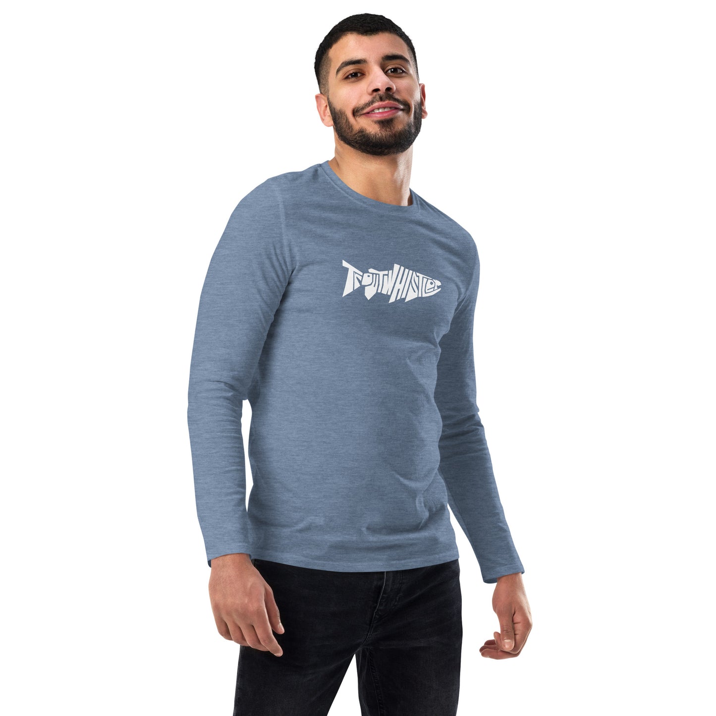 TroutWhistler - Fashion Long Sleeve Shirt | Dark w/ White Logo