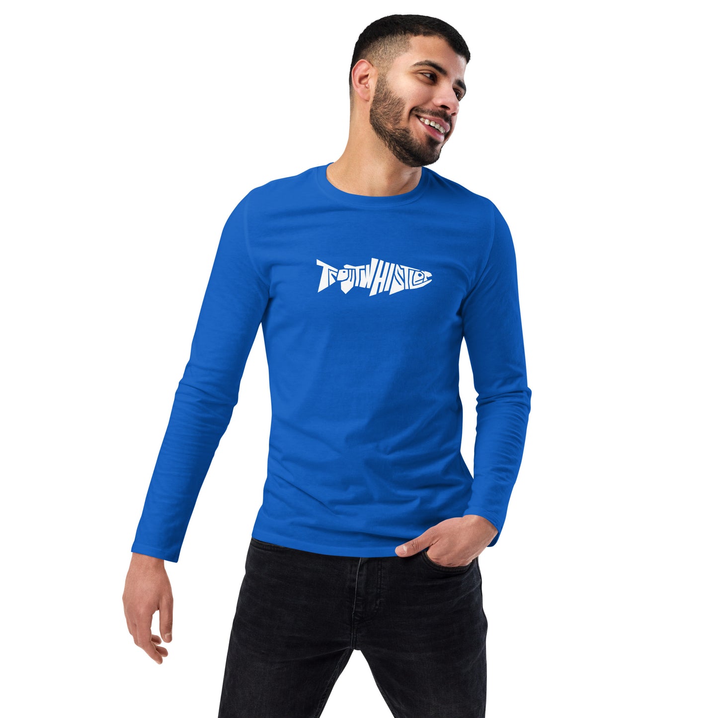 TroutWhistler - Fashion Long Sleeve Shirt | Dark w/ White Logo