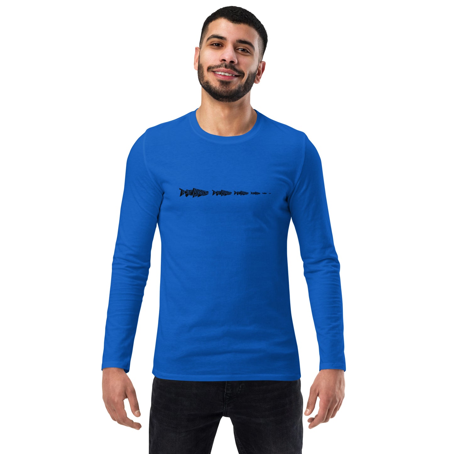 TroutWhistler - Fashion Long Sleeve Shirt | Light w/ Black Multi-Logo