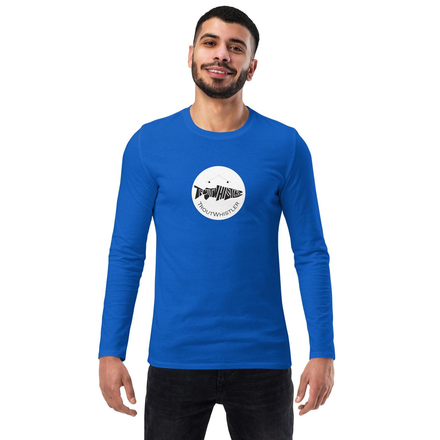 TroutWhistler - Fashion Long Sleeve Shirt | Dark w/ White Round Logo