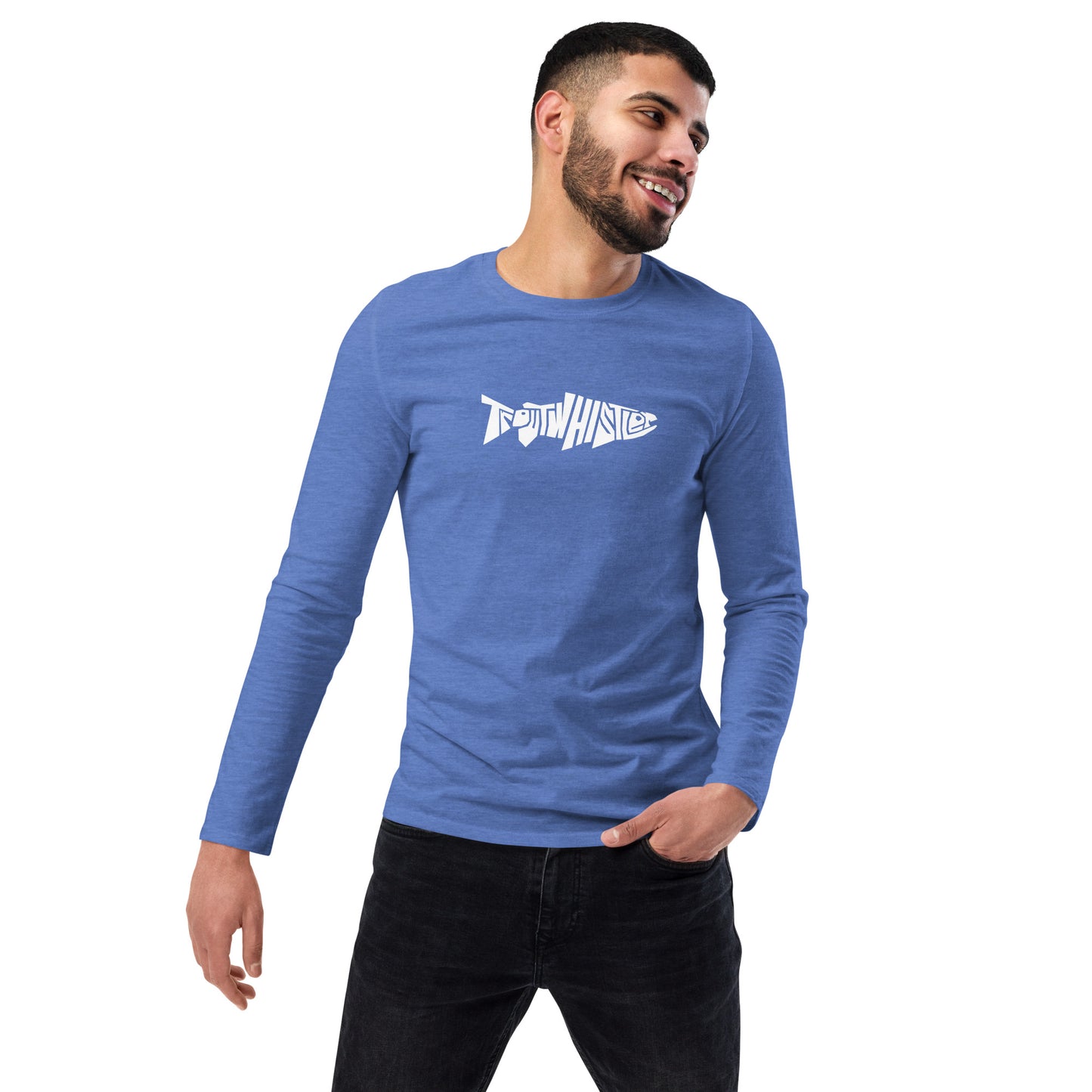 TroutWhistler - Fashion Long Sleeve Shirt | Dark w/ White Logo