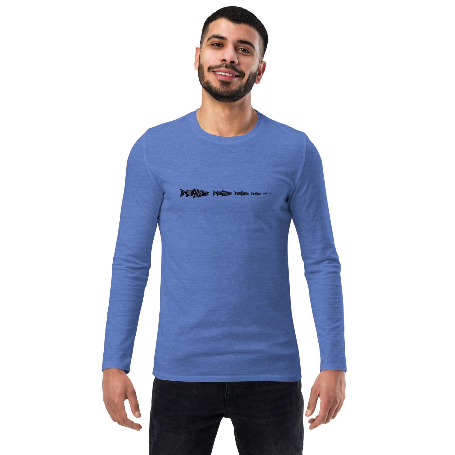 TroutWhistler - Fashion Long Sleeve Shirt | Light w/ Black Multi-Logo