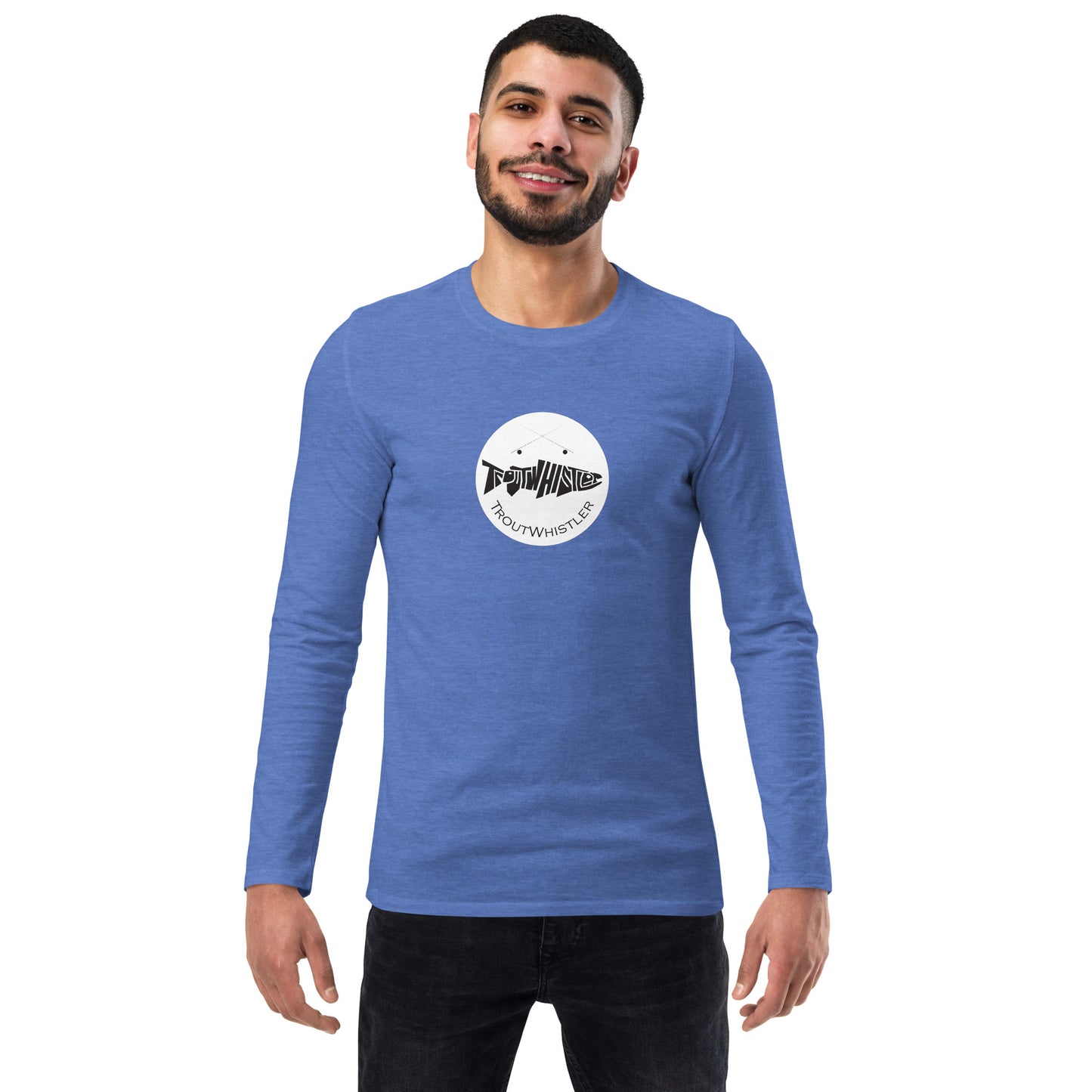 TroutWhistler - Fashion Long Sleeve Shirt | Dark w/ White Round Logo