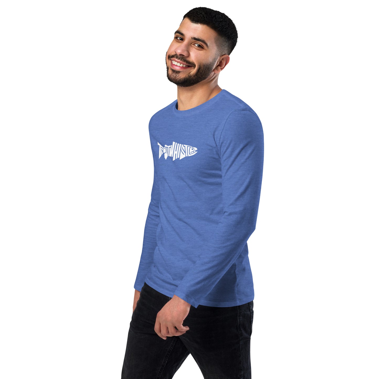 TroutWhistler - Fashion Long Sleeve Shirt | Dark w/ White Logo