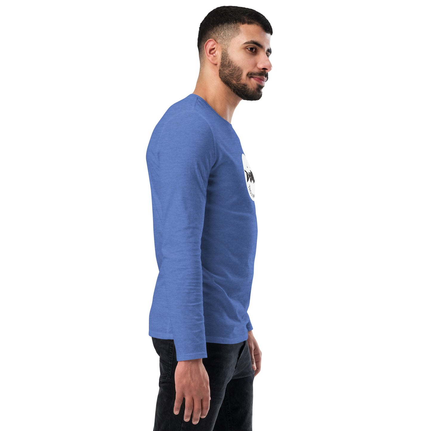 TroutWhistler - Fashion Long Sleeve Shirt | Dark w/ White Round Logo