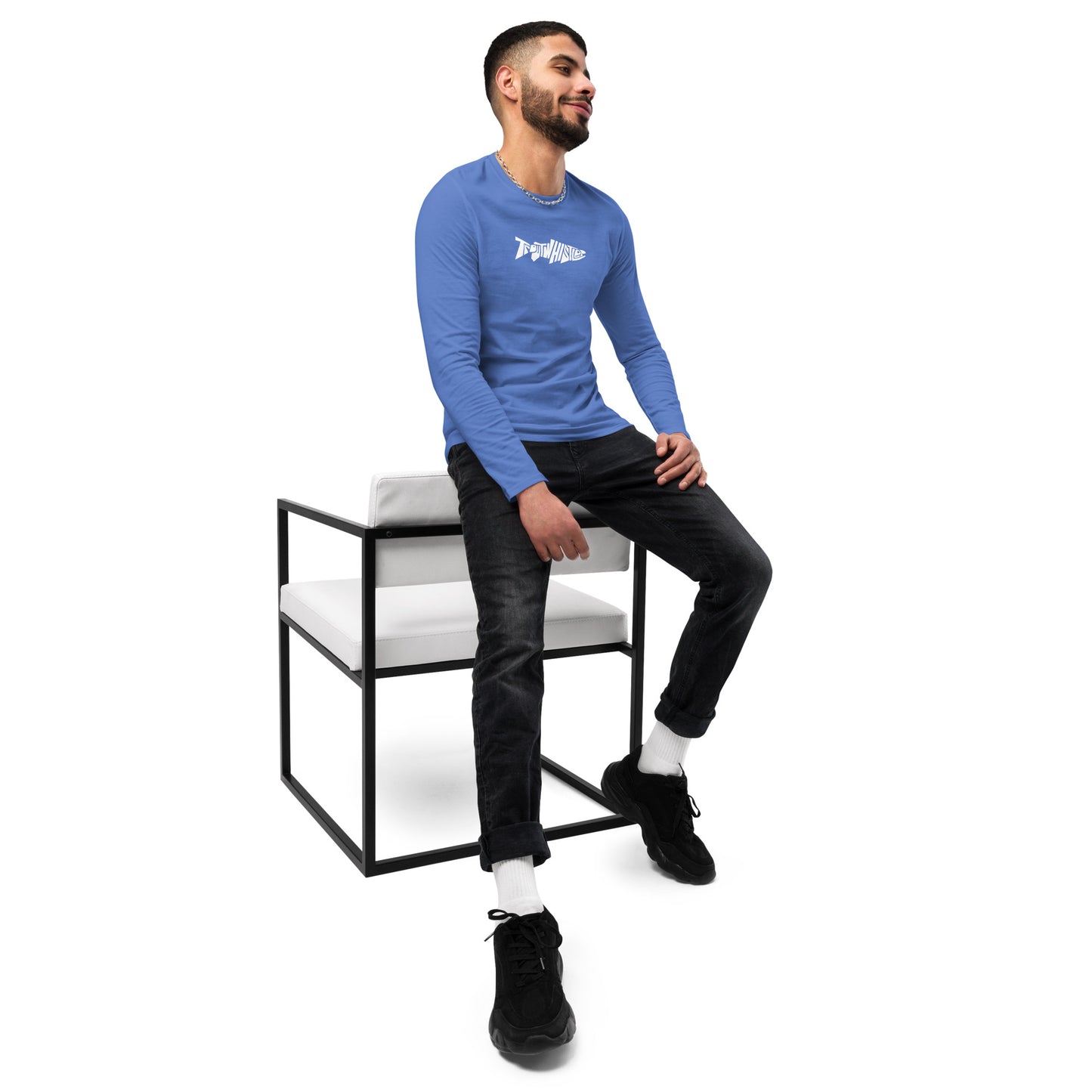 TroutWhistler - Fashion Long Sleeve Shirt | Dark w/ White Logo