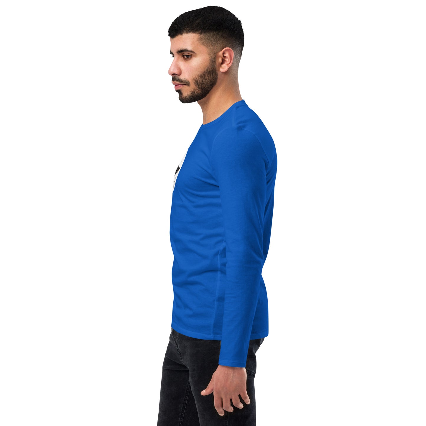 TroutWhistler - Fashion Long Sleeve Shirt | Dark w/ White Round Logo