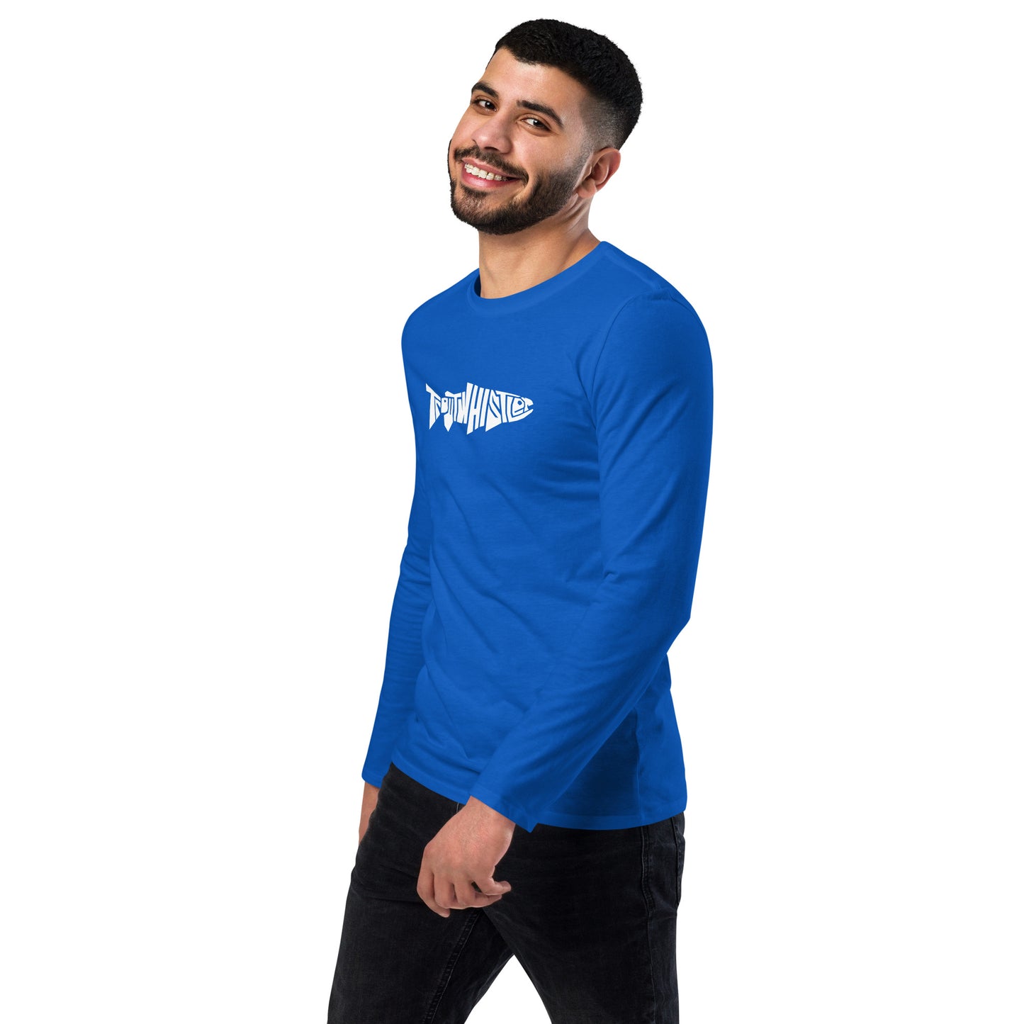 TroutWhistler - Fashion Long Sleeve Shirt | Dark w/ White Logo