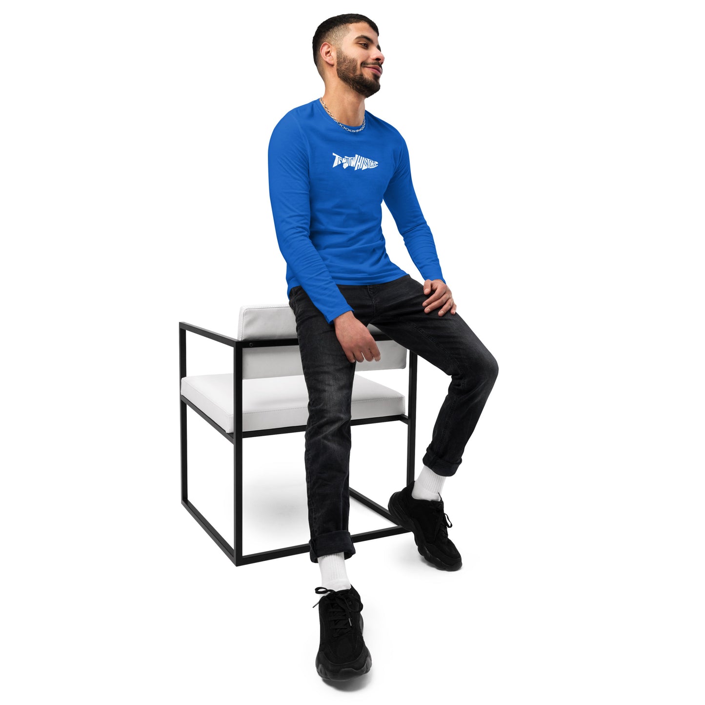 TroutWhistler - Fashion Long Sleeve Shirt | Dark w/ White Logo