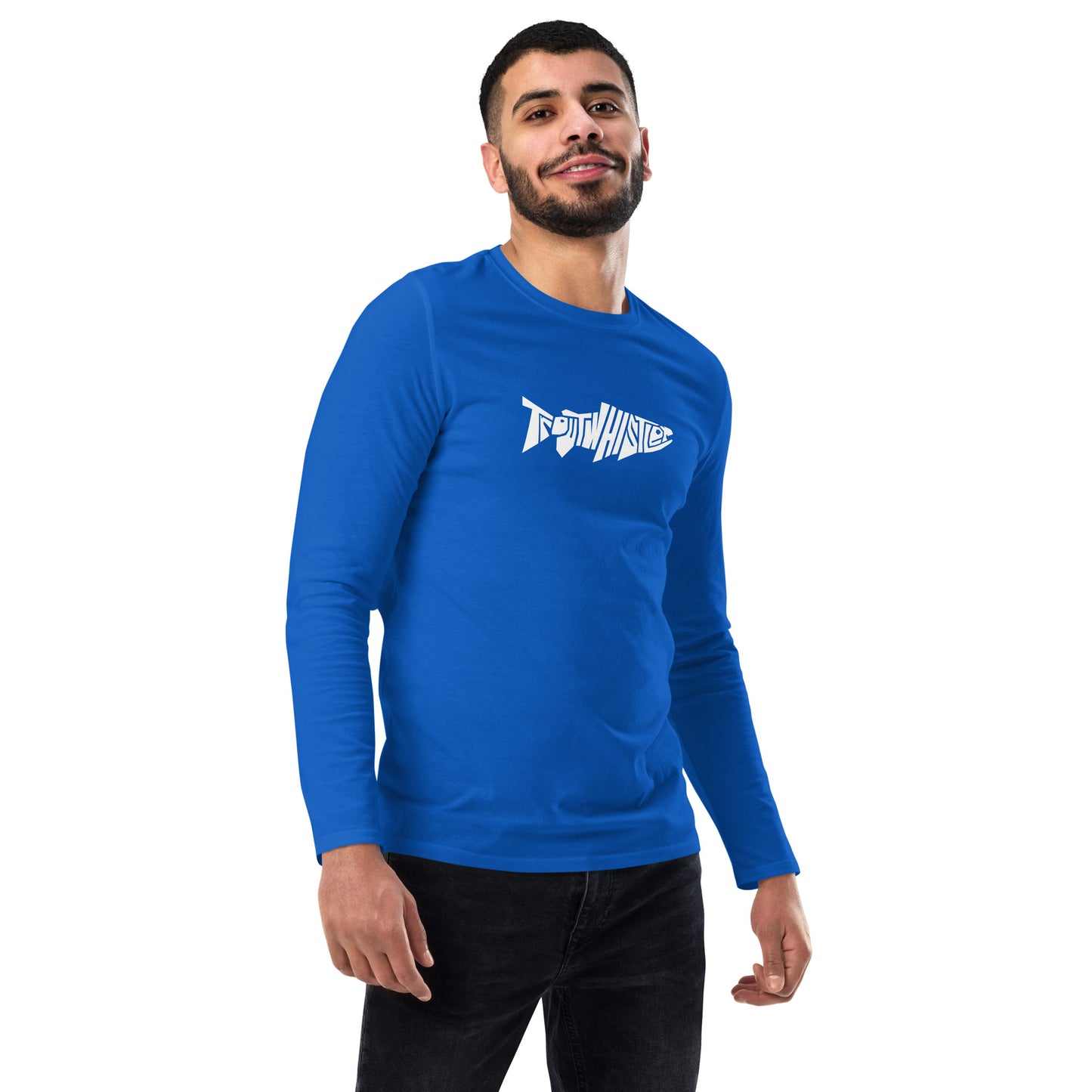 TroutWhistler - Fashion Long Sleeve Shirt | Dark w/ White Logo