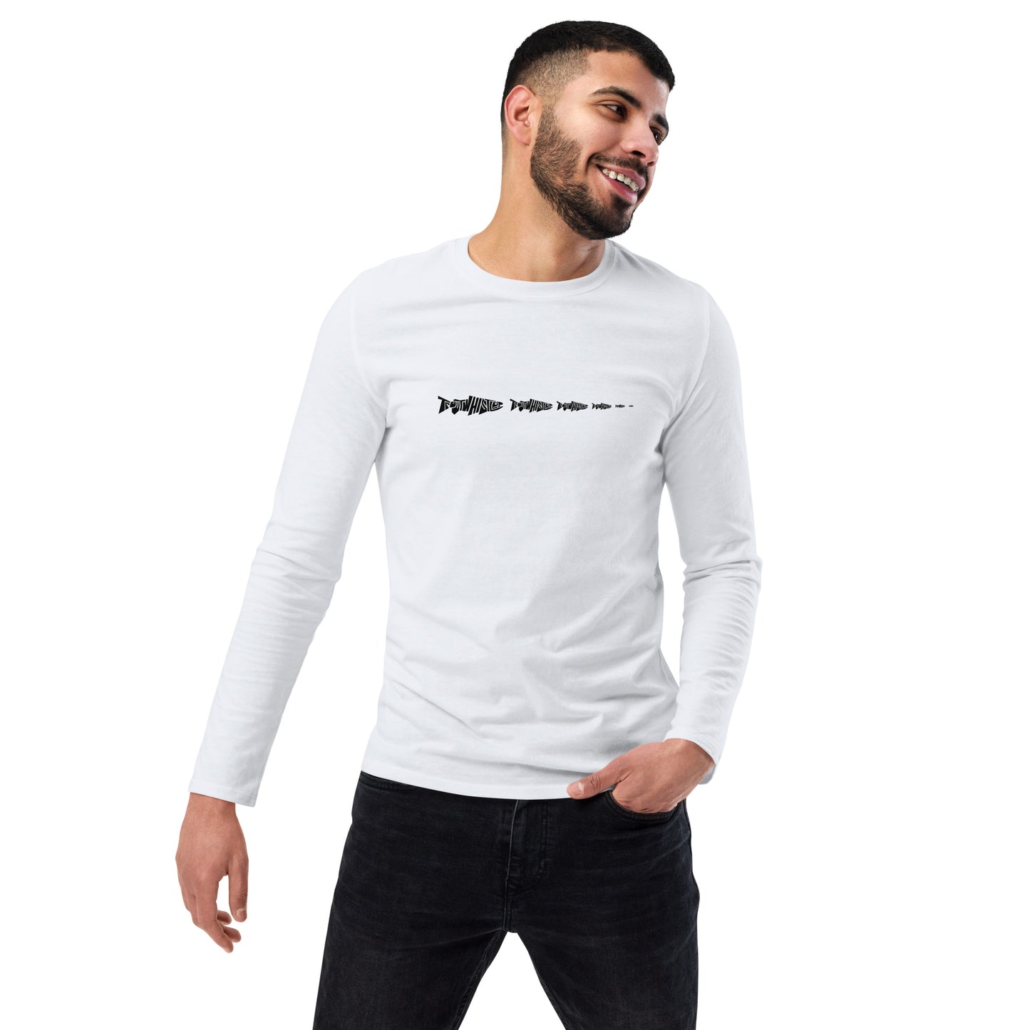 TroutWhistler - Fashion Long Sleeve Shirt | Light w/ Black Multi-Logo