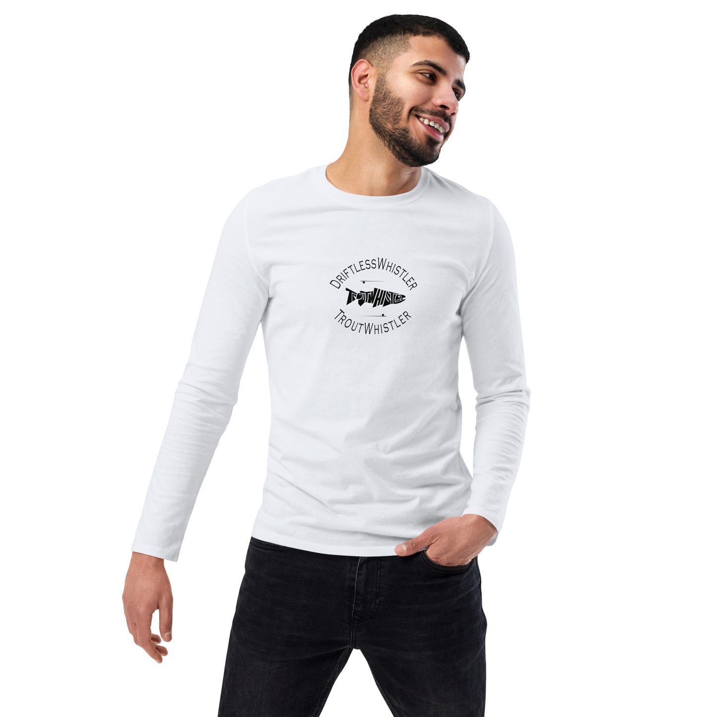 DriftlessWhistler - Fashion Long Sleeve Shirt | Dark w/ White Logo