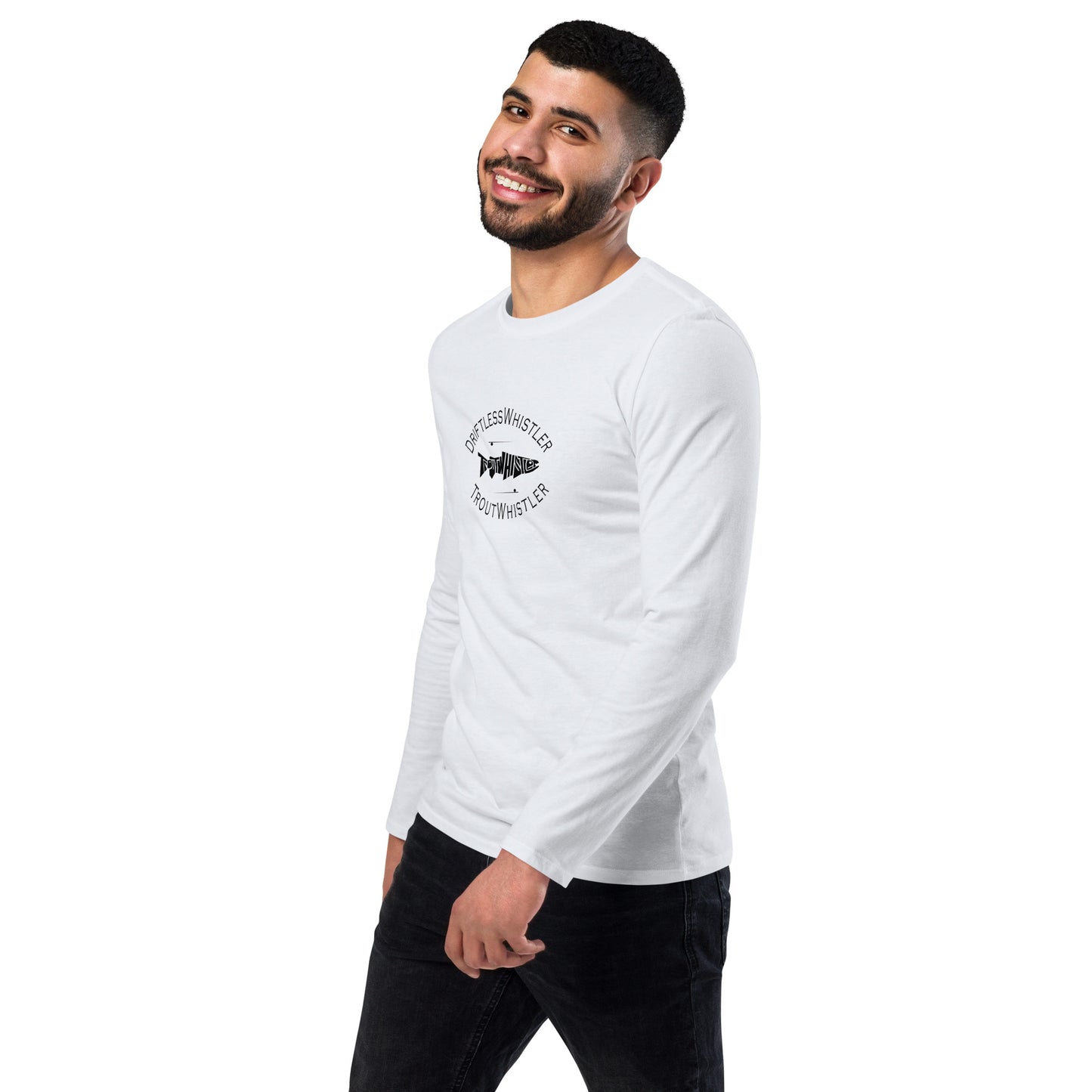 DriftlessWhistler - Fashion Long Sleeve Shirt | Dark w/ White Logo