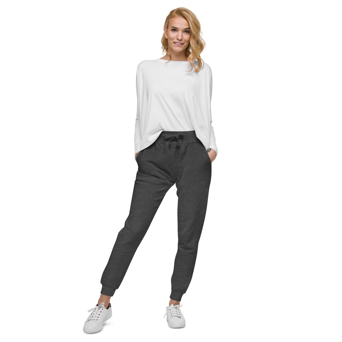 TroutWhistler - Women's  Fleece Sweatpants | Color w/ White TW Multi-Logo