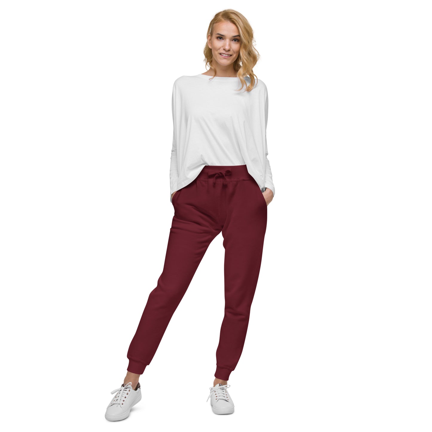 TroutWhistler - Women's  Fleece Sweatpants | Color w/ White TW Multi-Logo