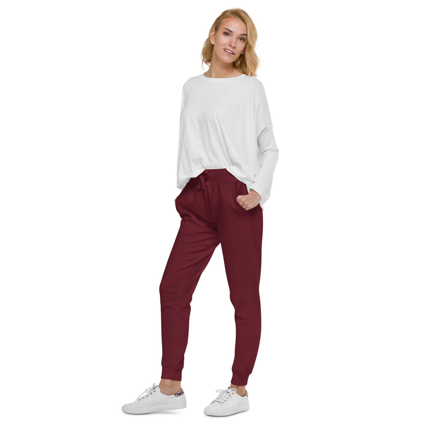 TroutWhistler - Women's  Fleece Sweatpants | Color w/ White TW Multi-Logo