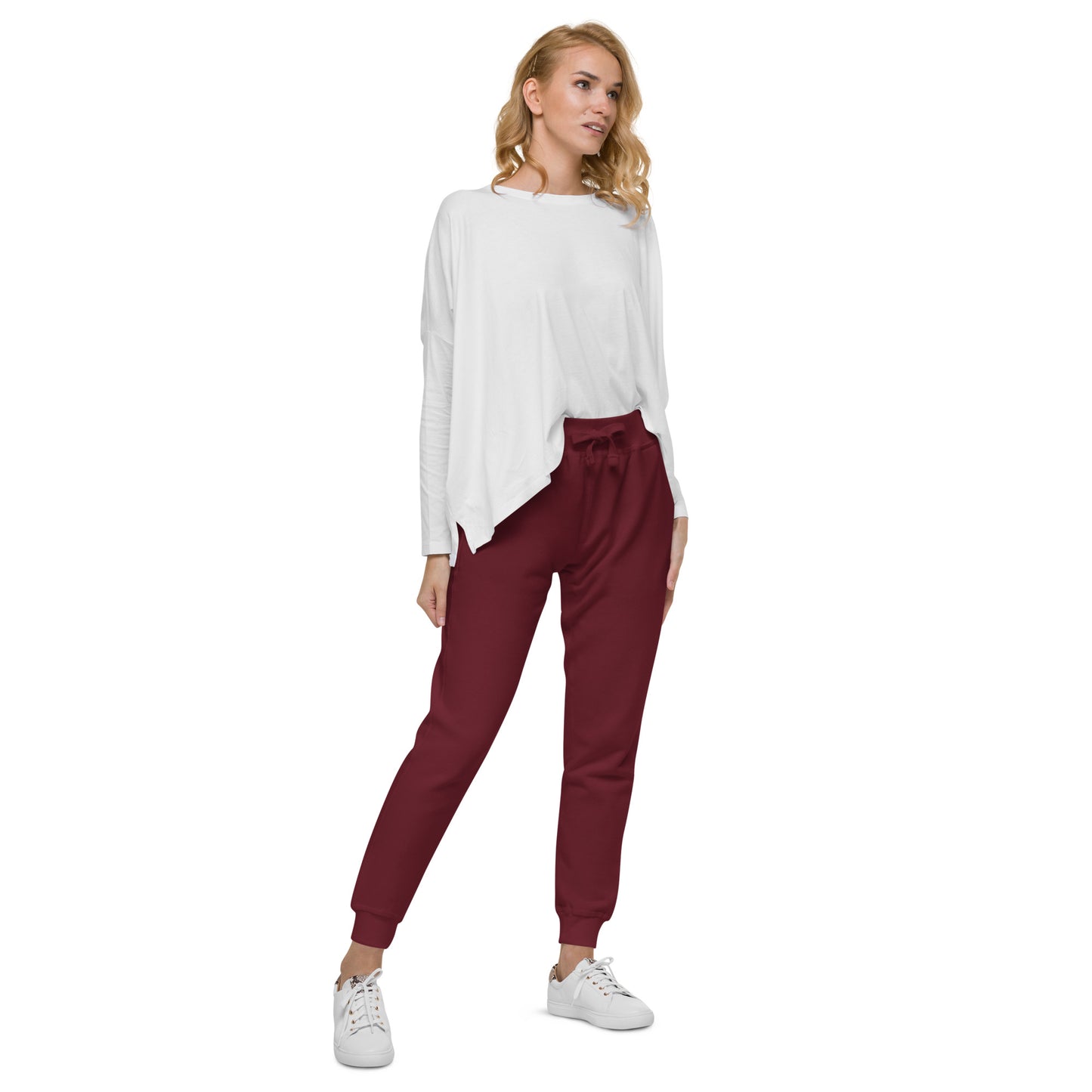 TroutWhistler - Women's  Fleece Sweatpants | Color w/ White TW Multi-Logo