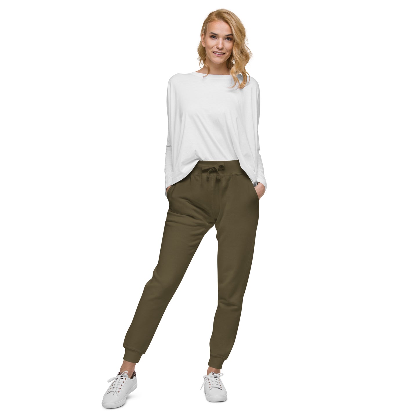 TroutWhistler - Women's  Fleece Sweatpants | Color w/ White TW Multi-Logo