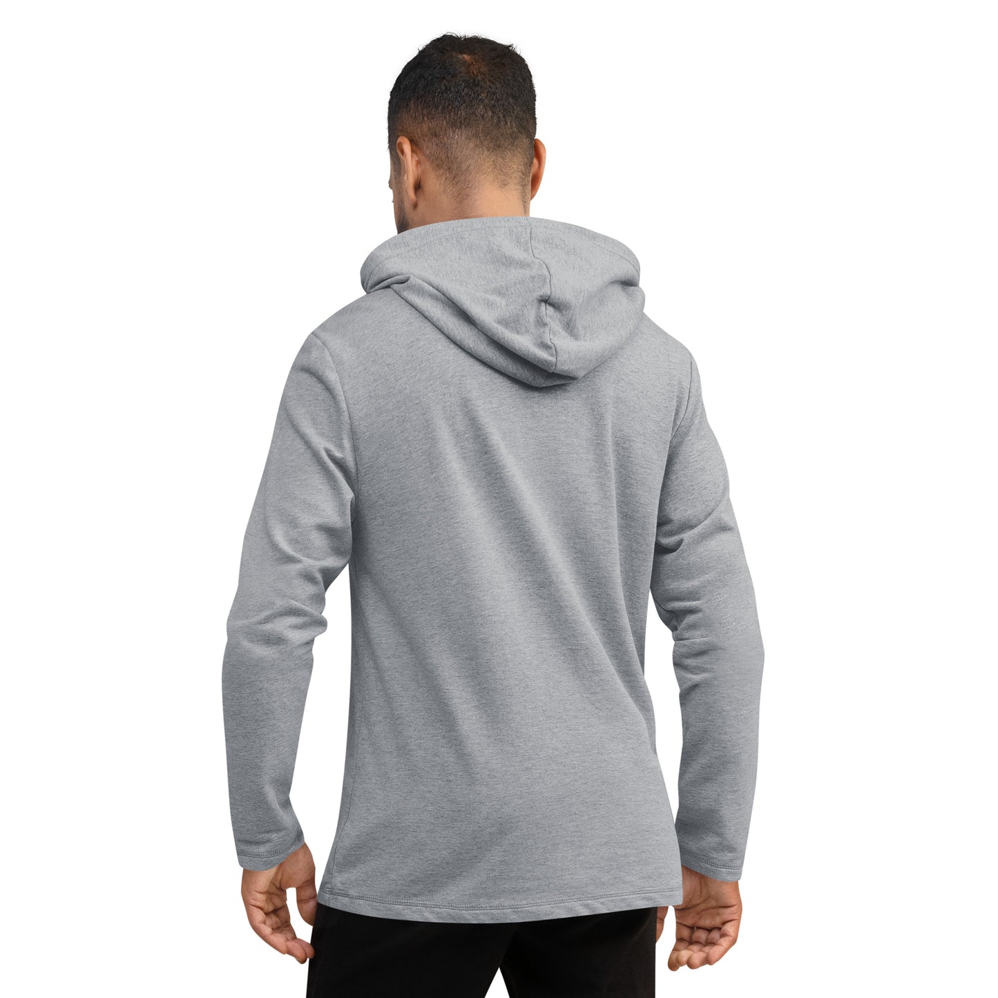 TroutWhistler - Men's Lightweight Hoodie | Black w/ White Logo