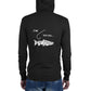 TroutWhistler - Men's Hoodie Zip Hoodie | I'm Hooked On TroutWhistler - Grey w/ White Logos