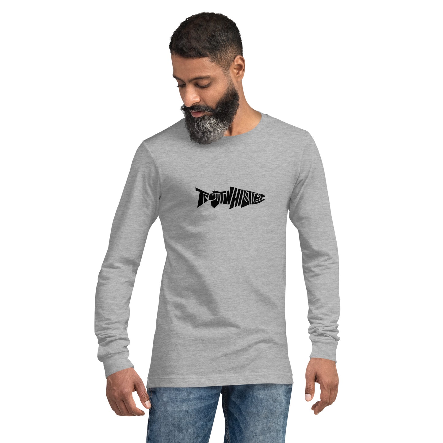 TroutWhistler - Long Sleeve Tee | Light w/ Black TroutWhistler Logo