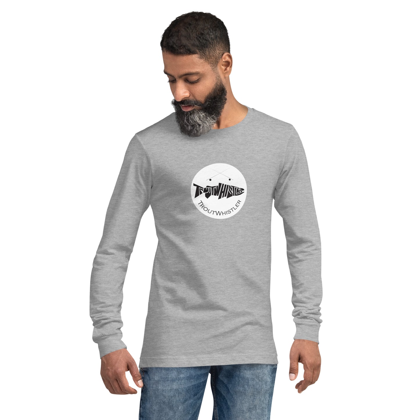 TroutWhistler - Long Sleeve Tee | Dark w/ White Round Logo