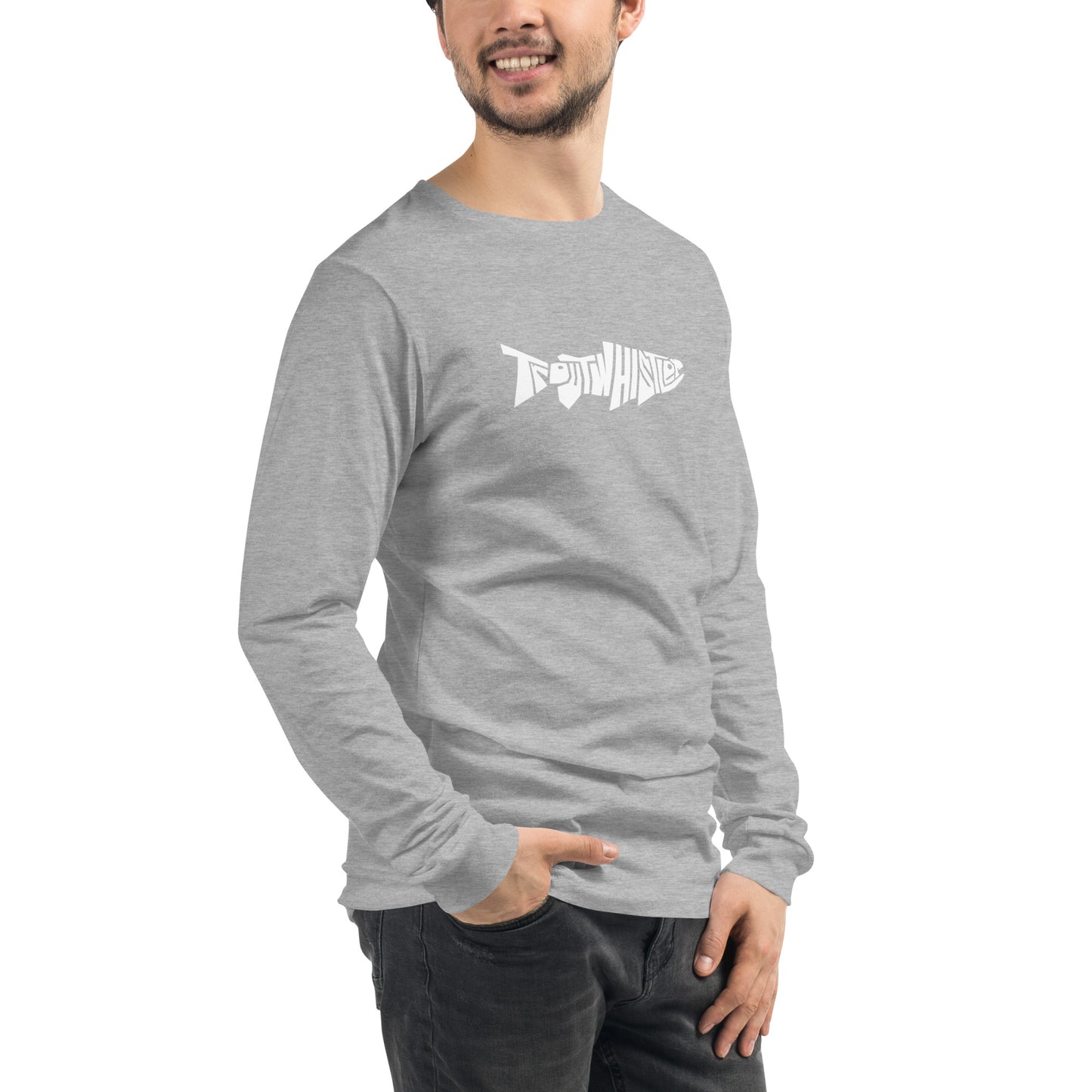 TroutWhistler - Long Sleeve Tee | Dark w/ White Logo