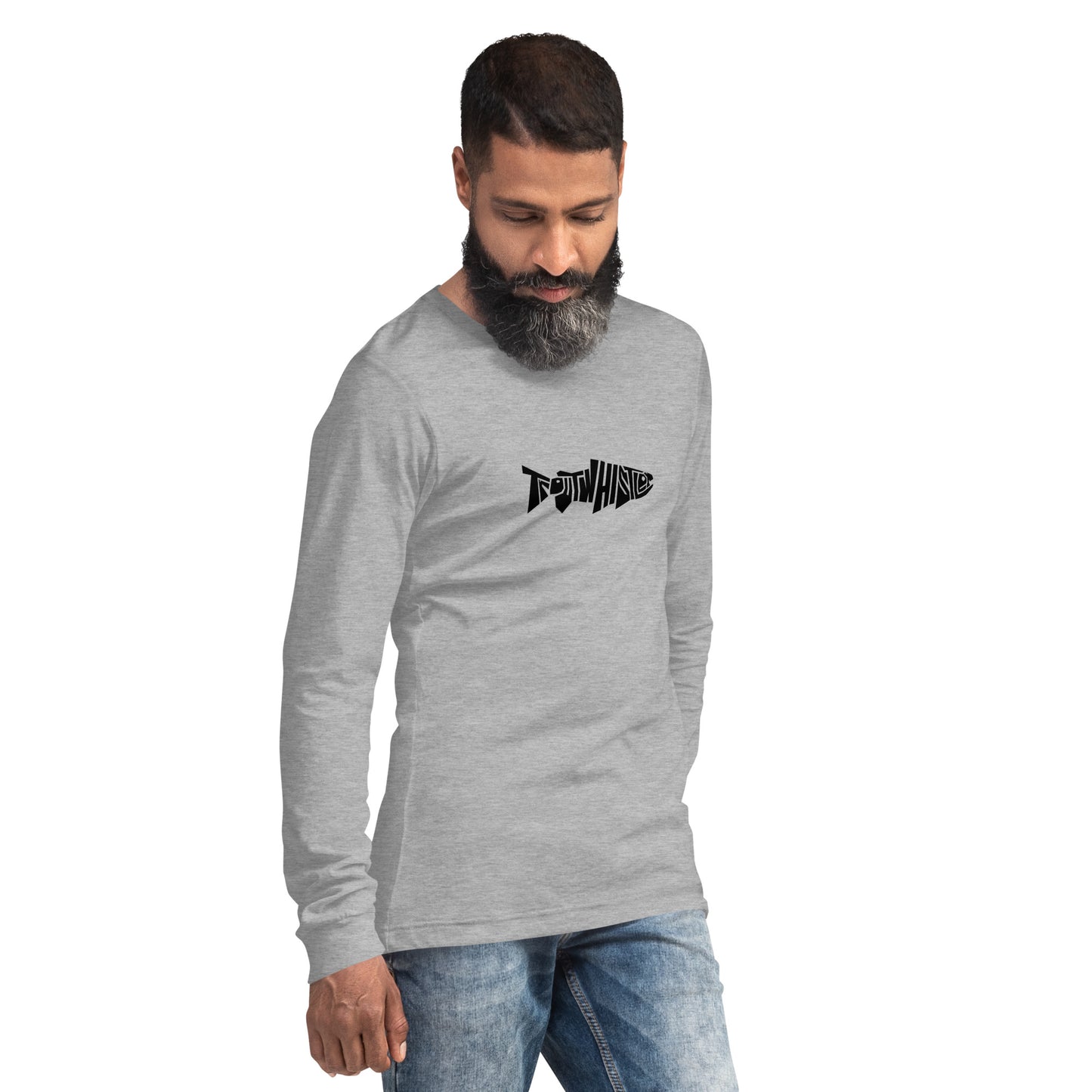 TroutWhistler - Long Sleeve Tee | Light w/ Black TroutWhistler Logo