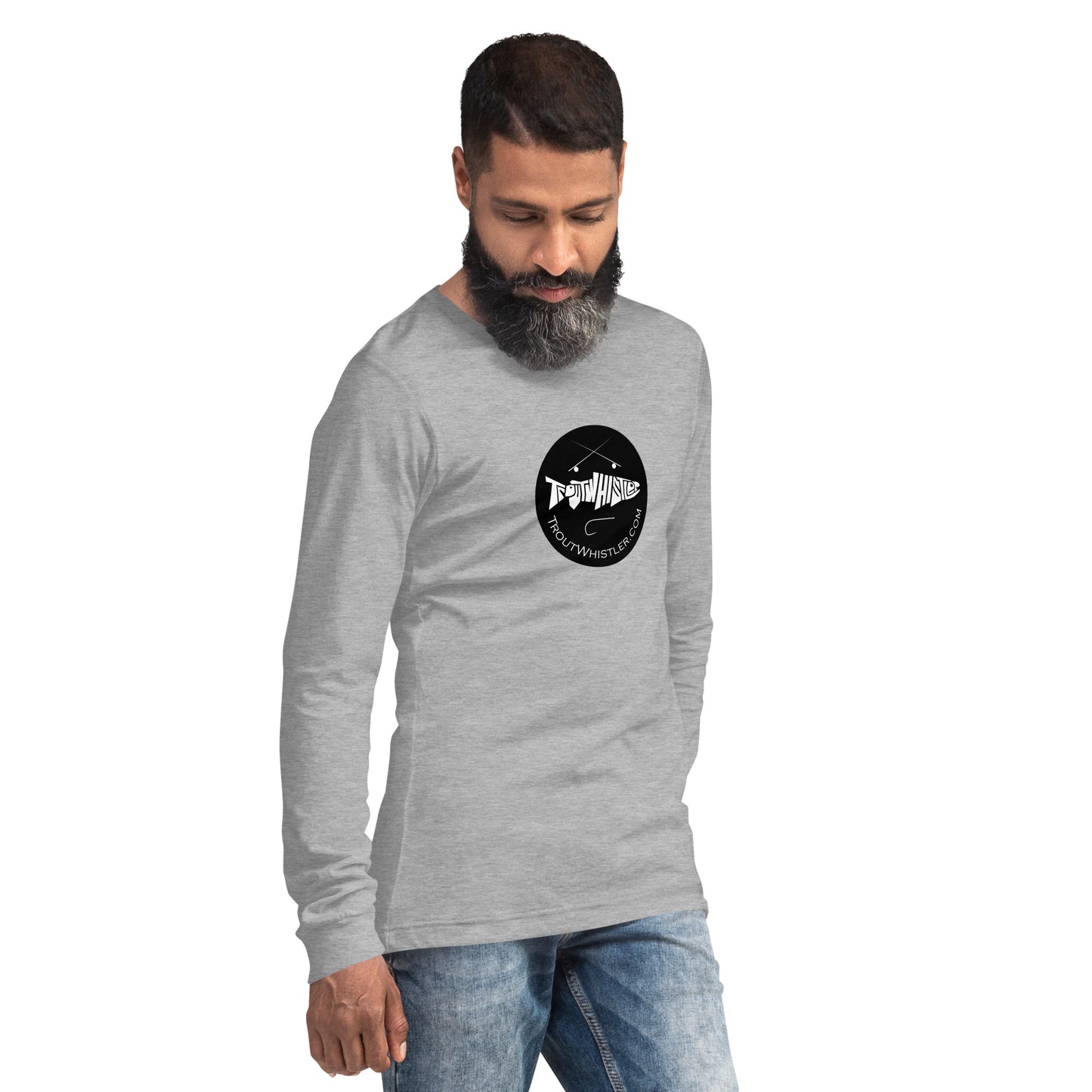 TroutWhistler - Long Sleeve Tee | Light w/ Black Round Logo